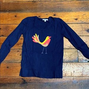 Banana Republic scoop neck sweater with bird